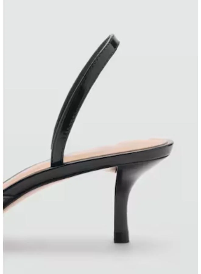 MANGO heeled shoes with vinyl panel